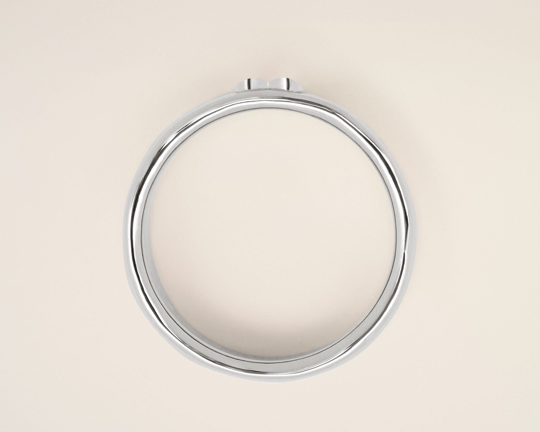 Bague argentée en laiton Ami de Coeur martelé
