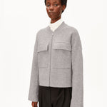 BAUMWOLL-WOLL BOMBERJACKE | dark honey melange