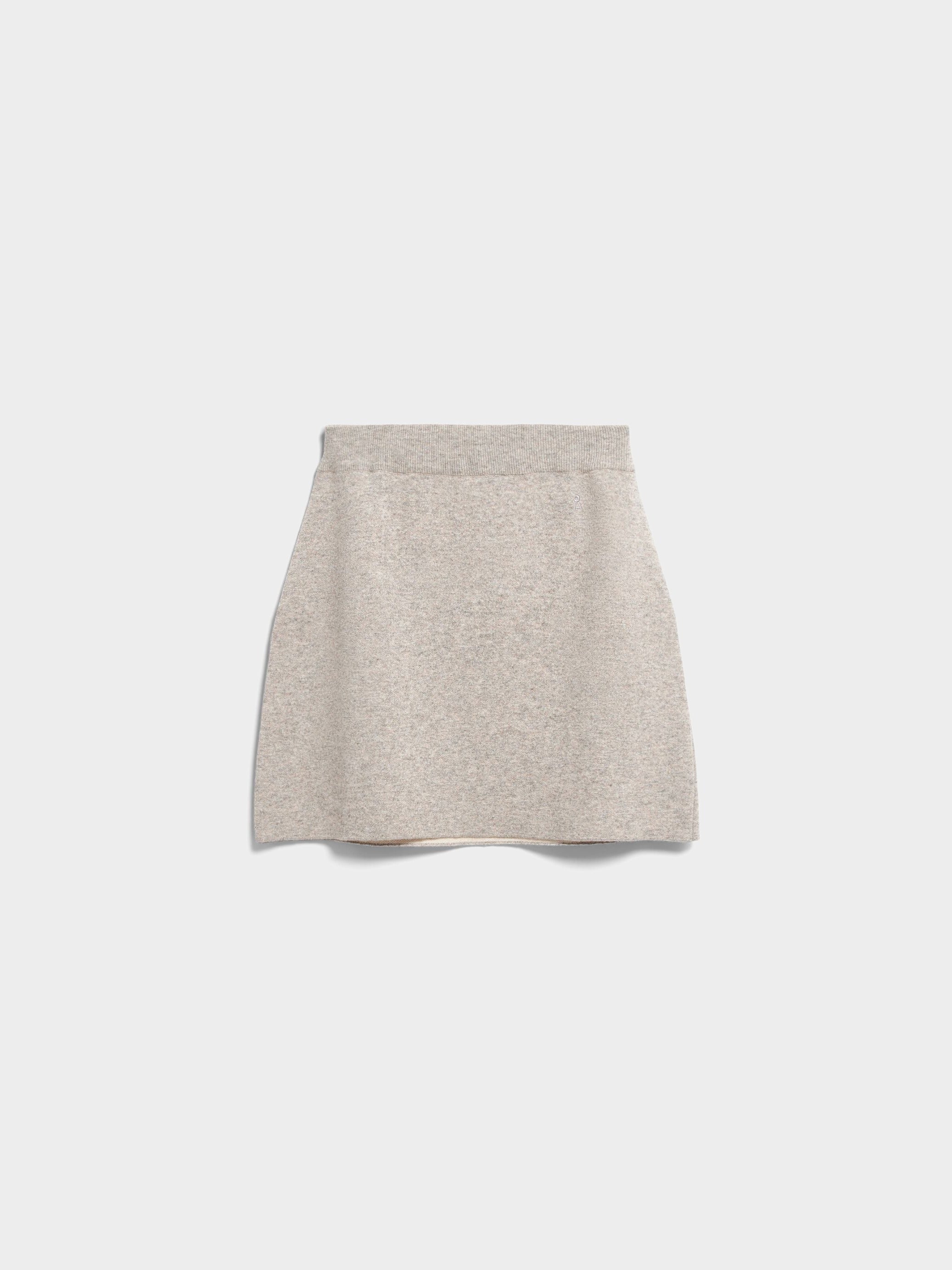 BAUMWOLL-WOLL MINI-STRICKROCK | dark honey melange