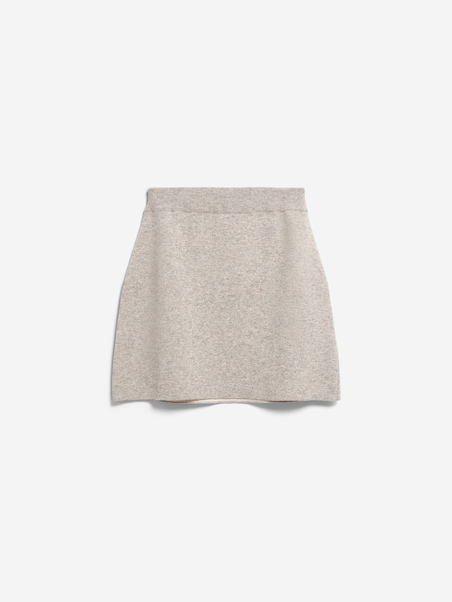 BAUMWOLL-WOLL MINI-STRICKROCK | dark honey melange