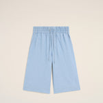 Bermuda bleu large élastiqué en coton