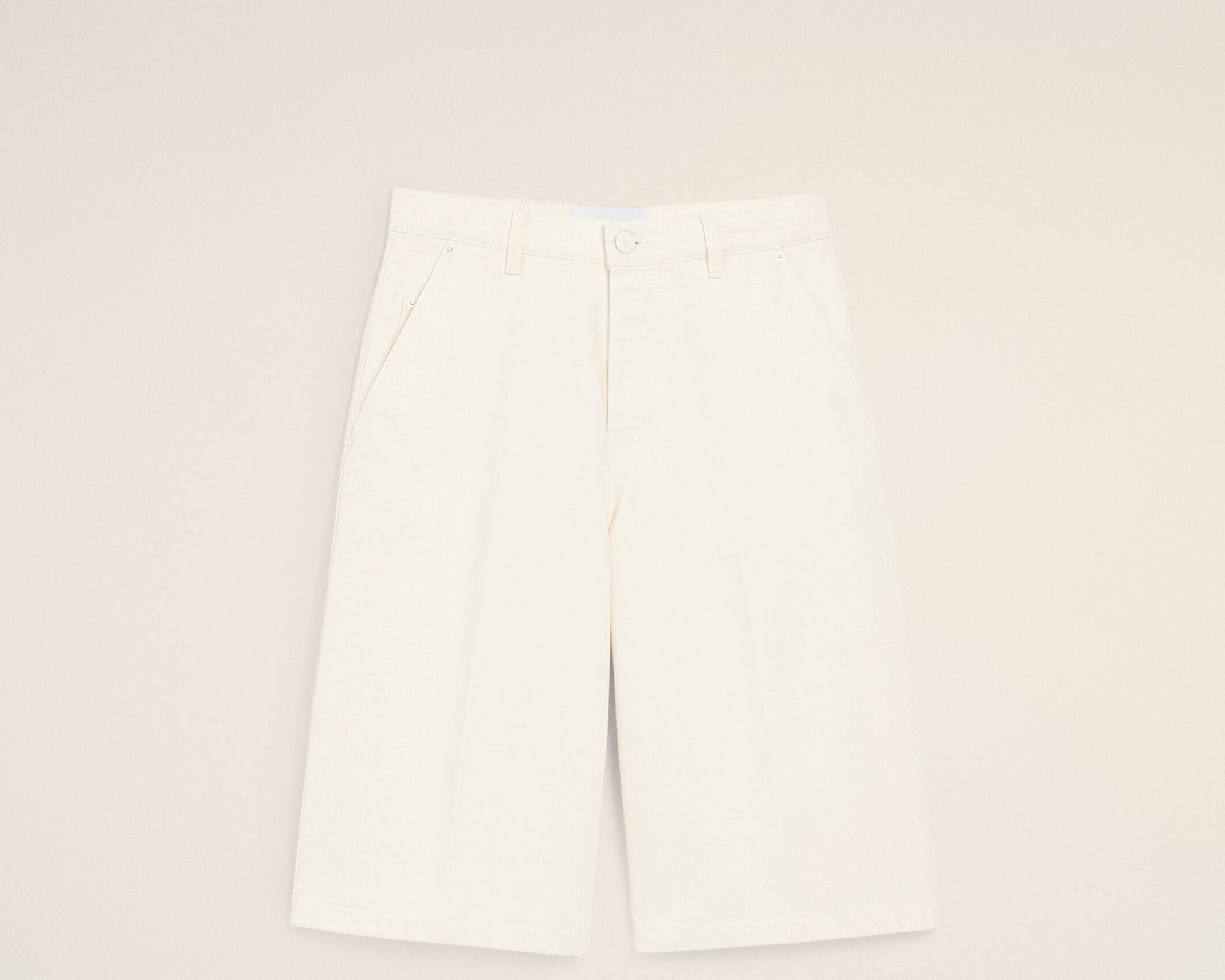 Bermuda Loose Blanc en Coton