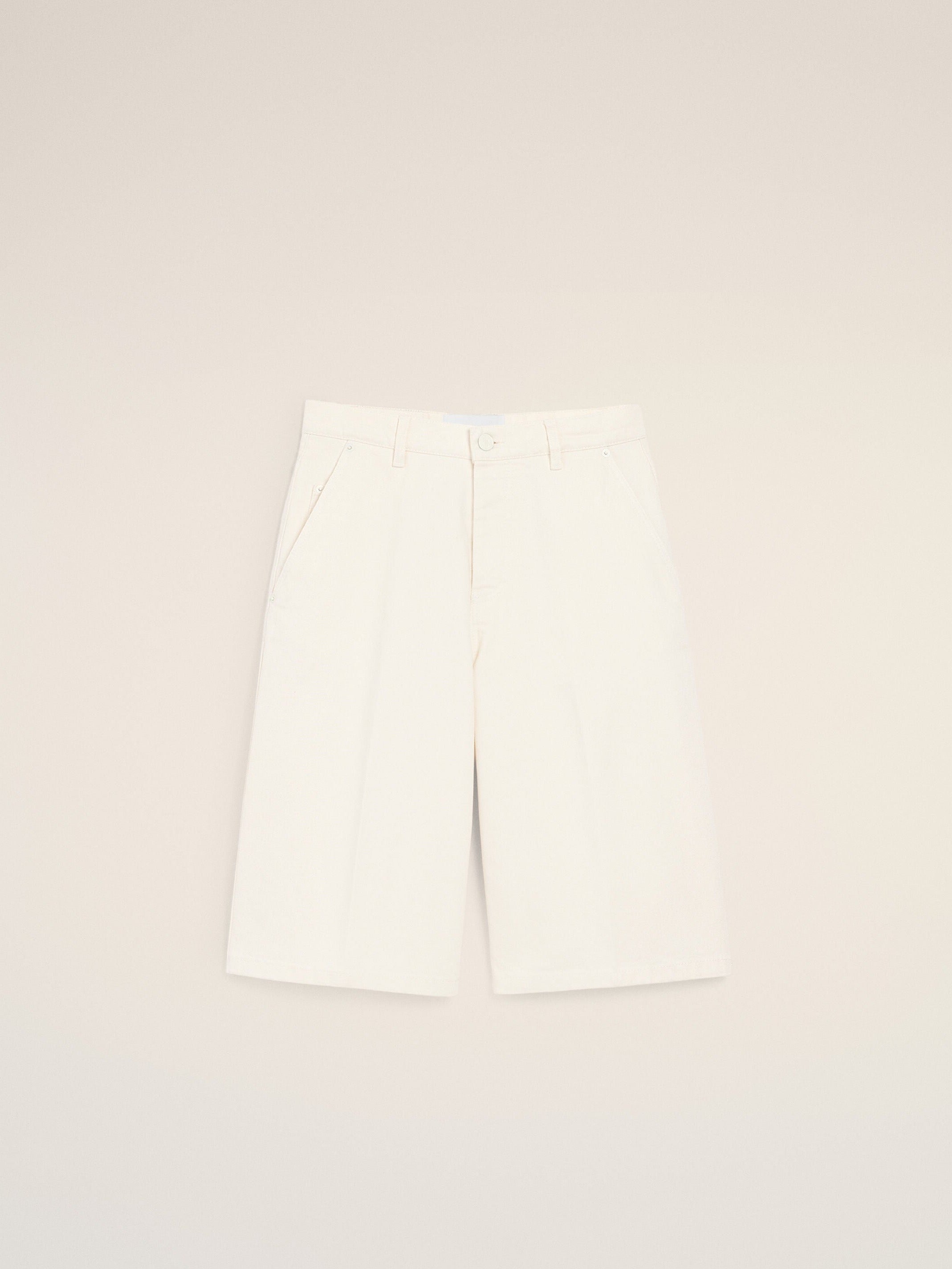 Bermuda Loose Blanc en Coton