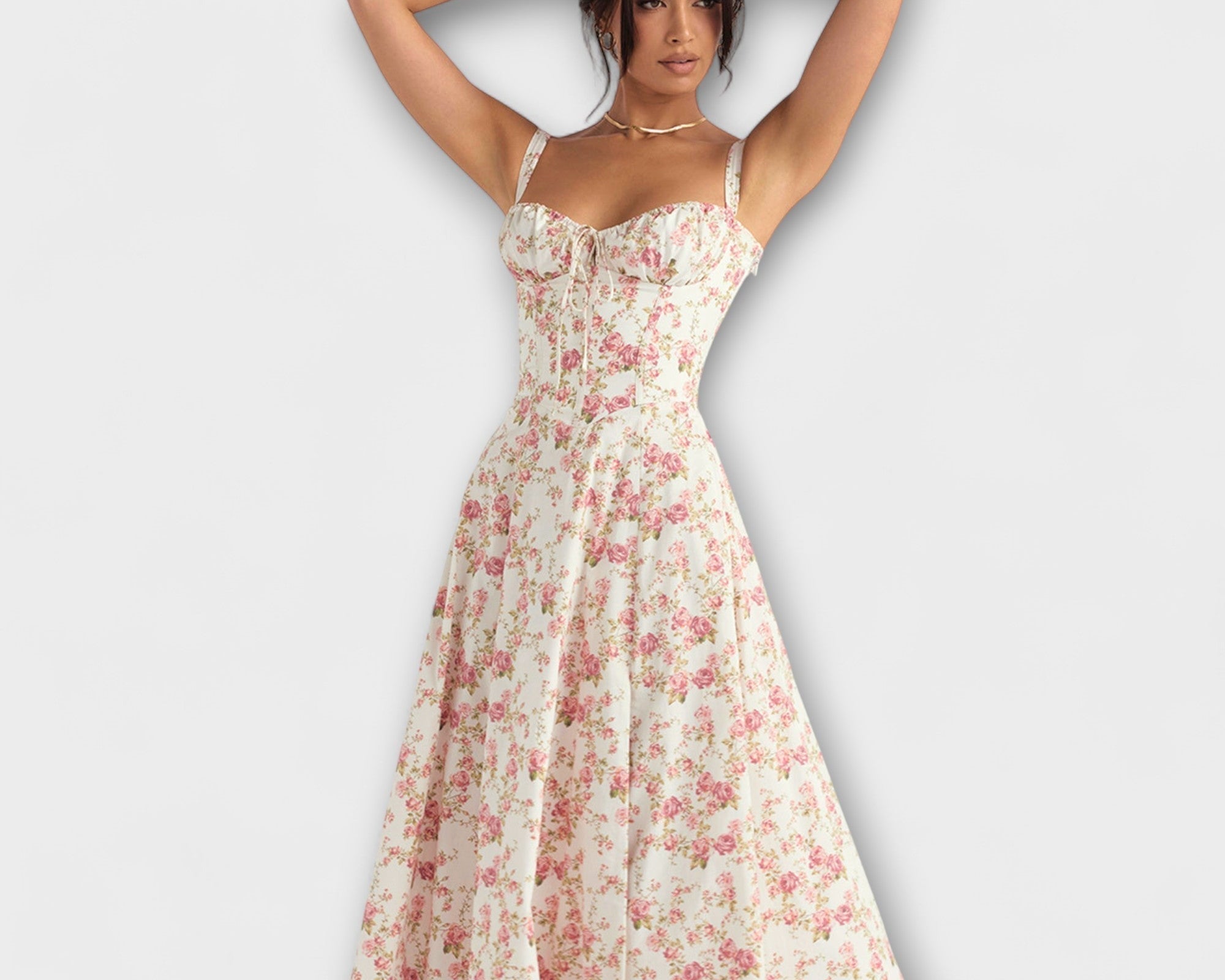 Zipporas - Přizpůsobený dress s moderním jarním květinovým potiskem
