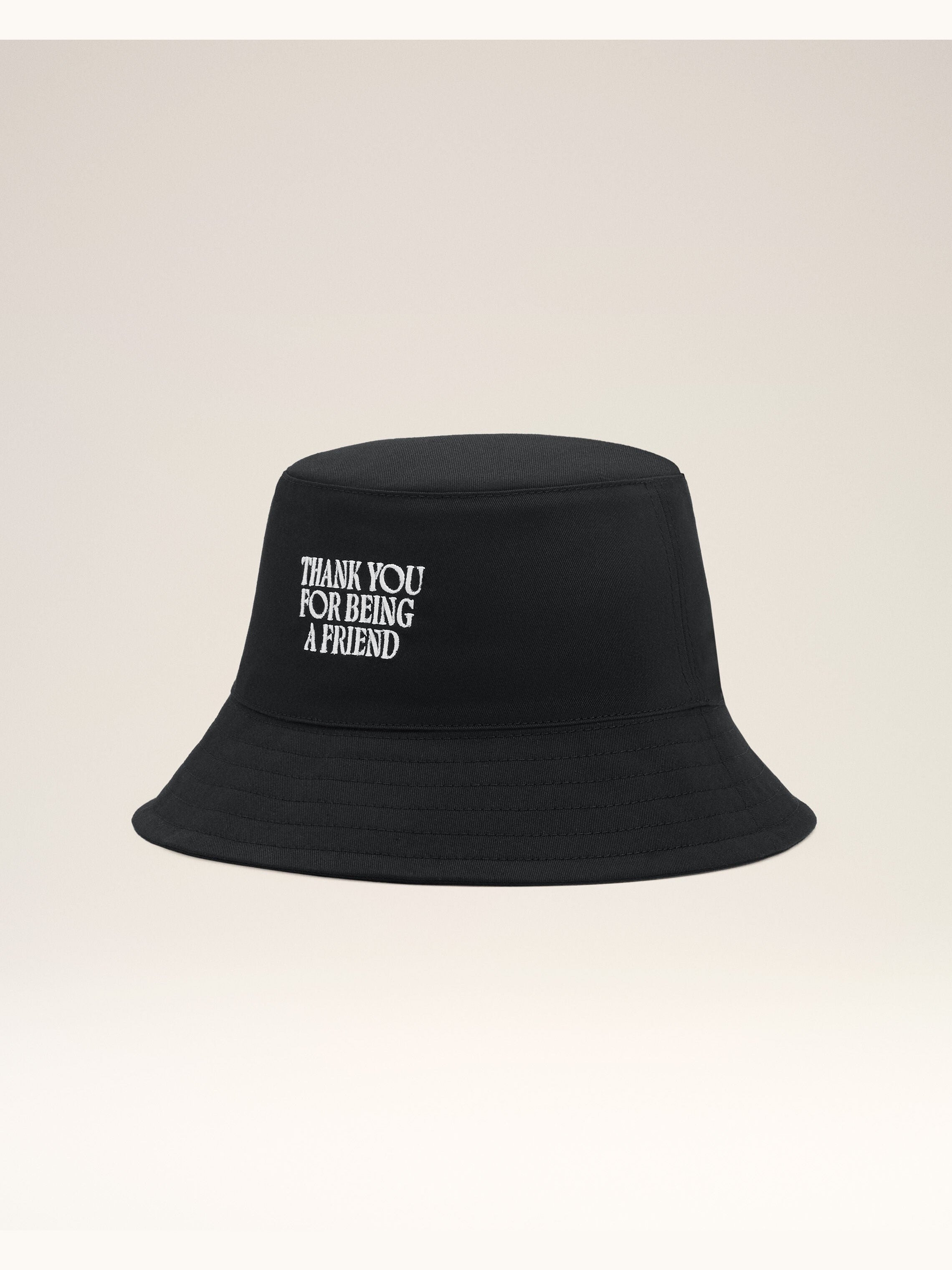 Bob Noir Broderie Thank You For Being A Friend en Coton