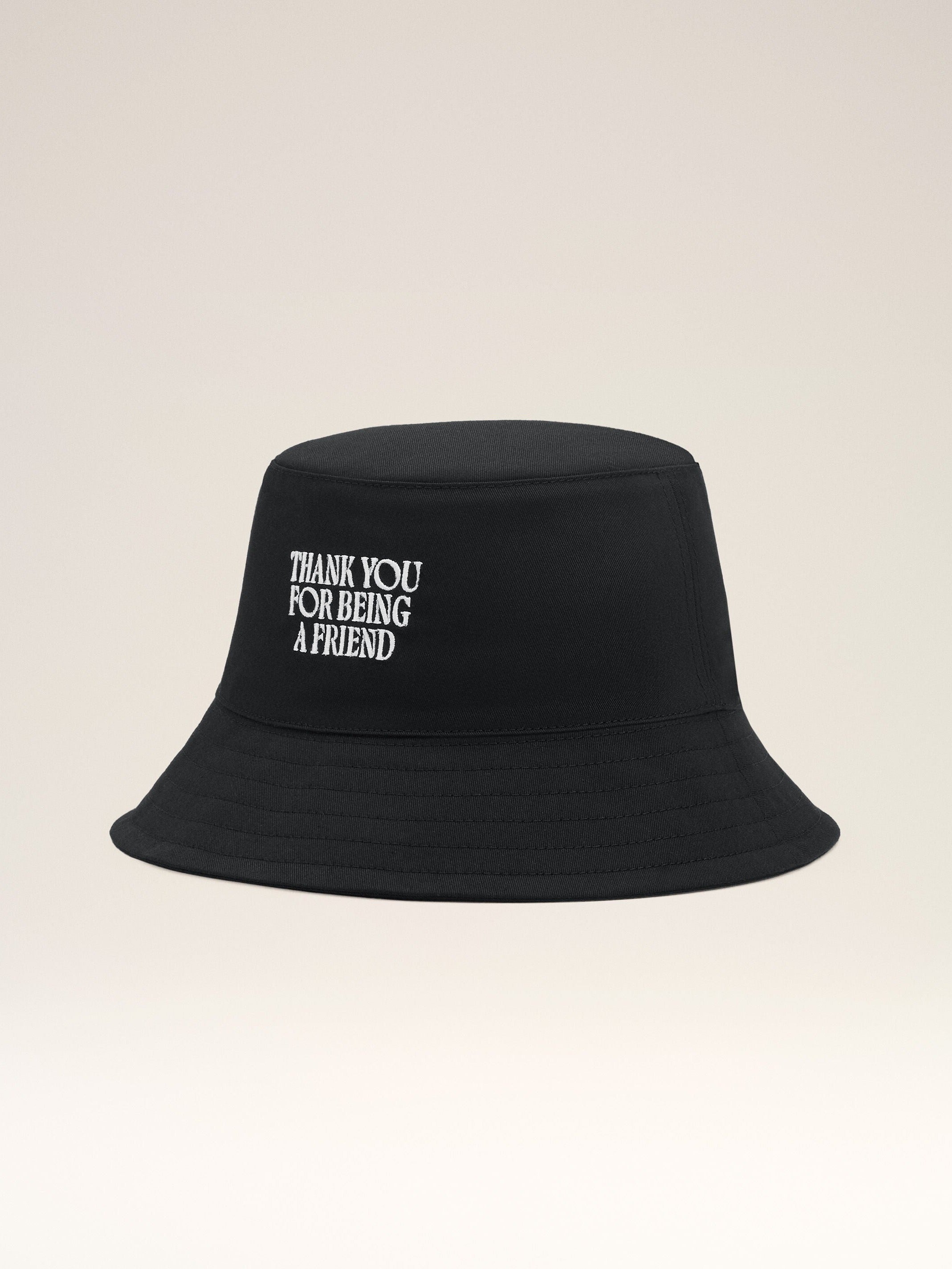 Bob Noir Broderie Thank You For Being A Friend en Coton