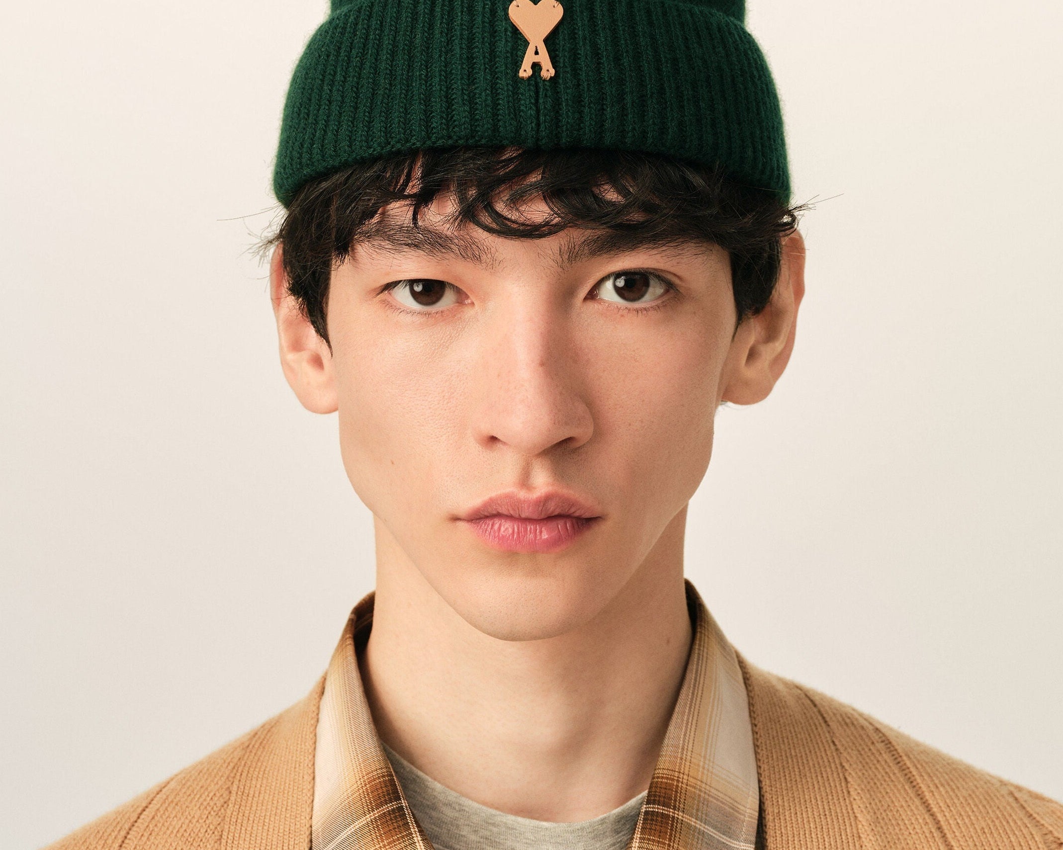 Bonnet Ami De Coeur Vert En Laine