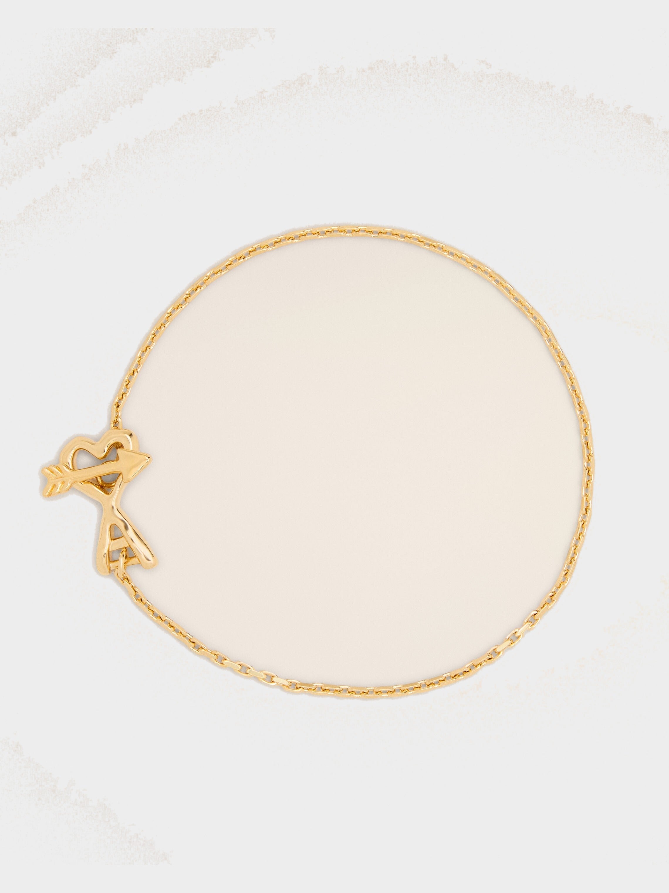 Bracelet doré en laiton Ami de Coeur flèche martelé