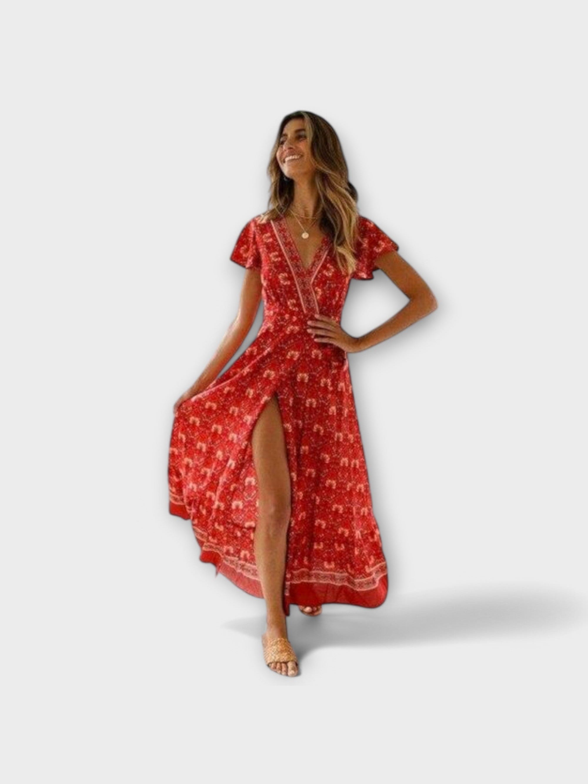 Briony - Boho Midi Šaty
