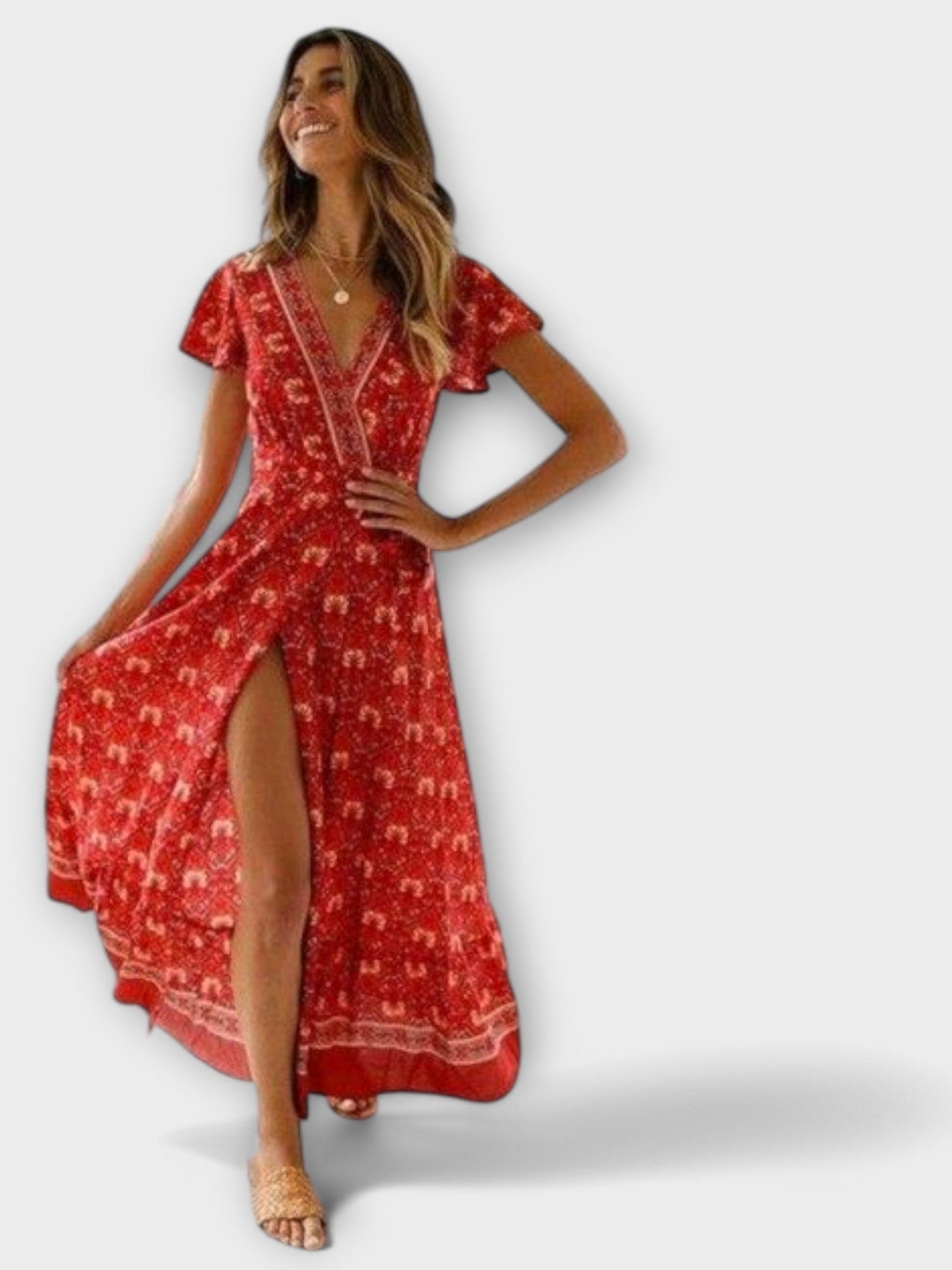 Briony - Boho Midi Šaty