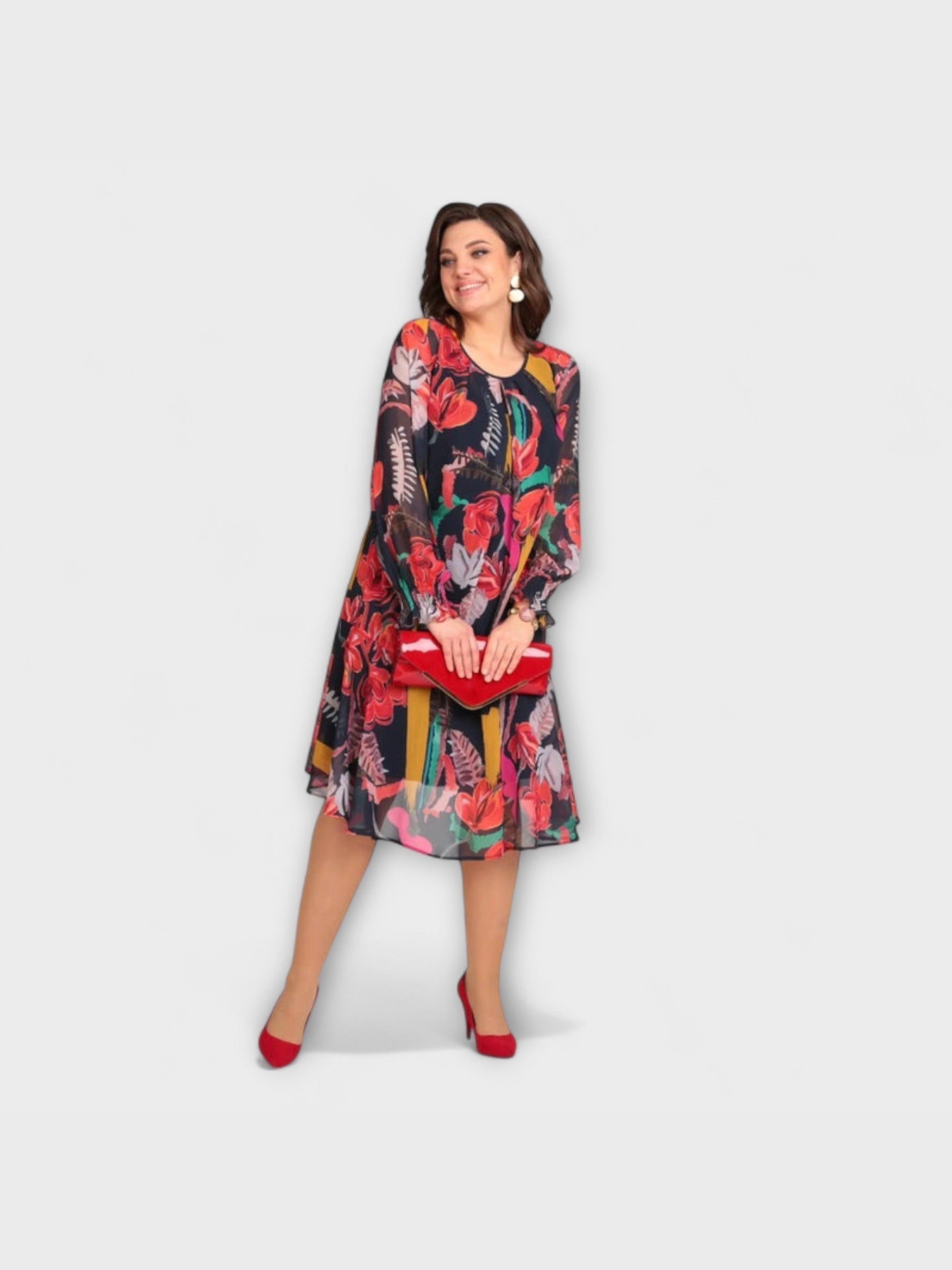 Caroline - Elegantní šaty pro plnoštíhlé pro maximální pohodlí
