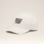 Casquette Blanche Broderie Thank You For Being A Friend en Coton