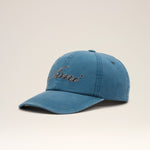 Casquette bleue en coton broderie Ami Paris