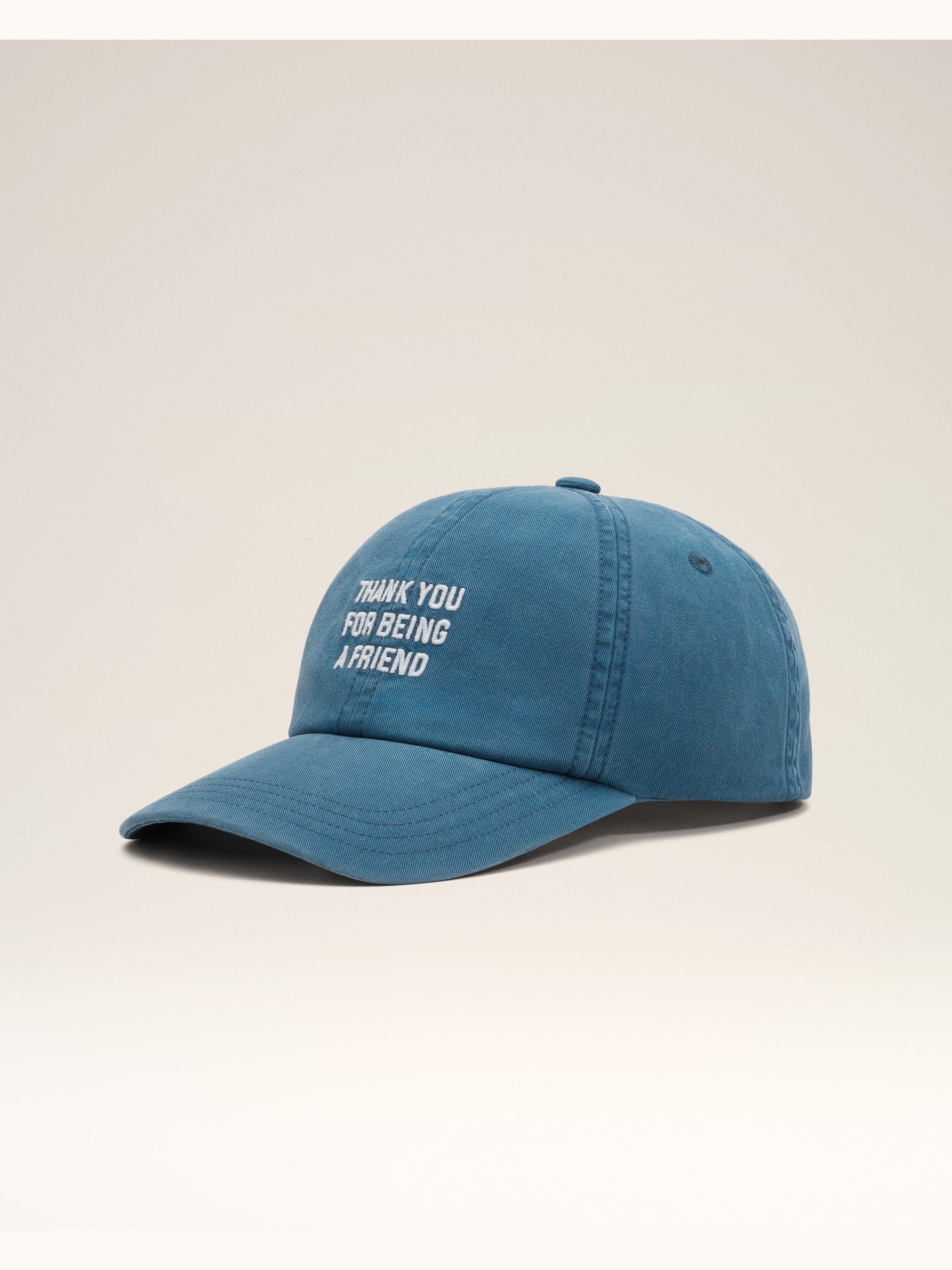Casquette bleue en coton "Thank you for being a friend"