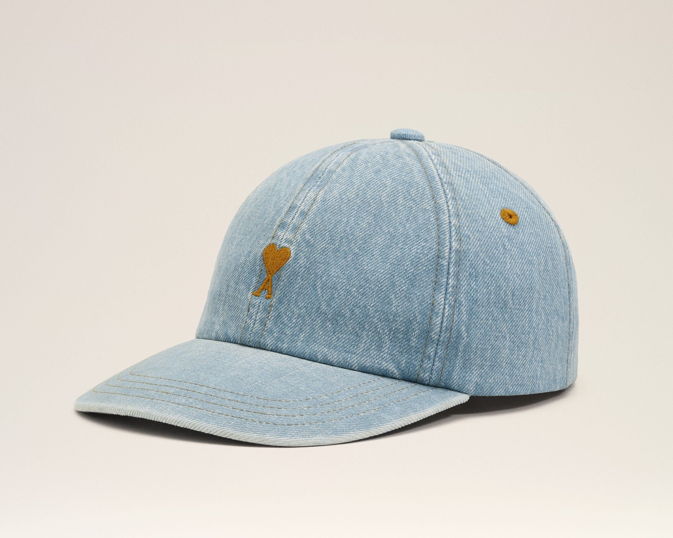 Casquette denim bleu en coton Ami de Coeur
