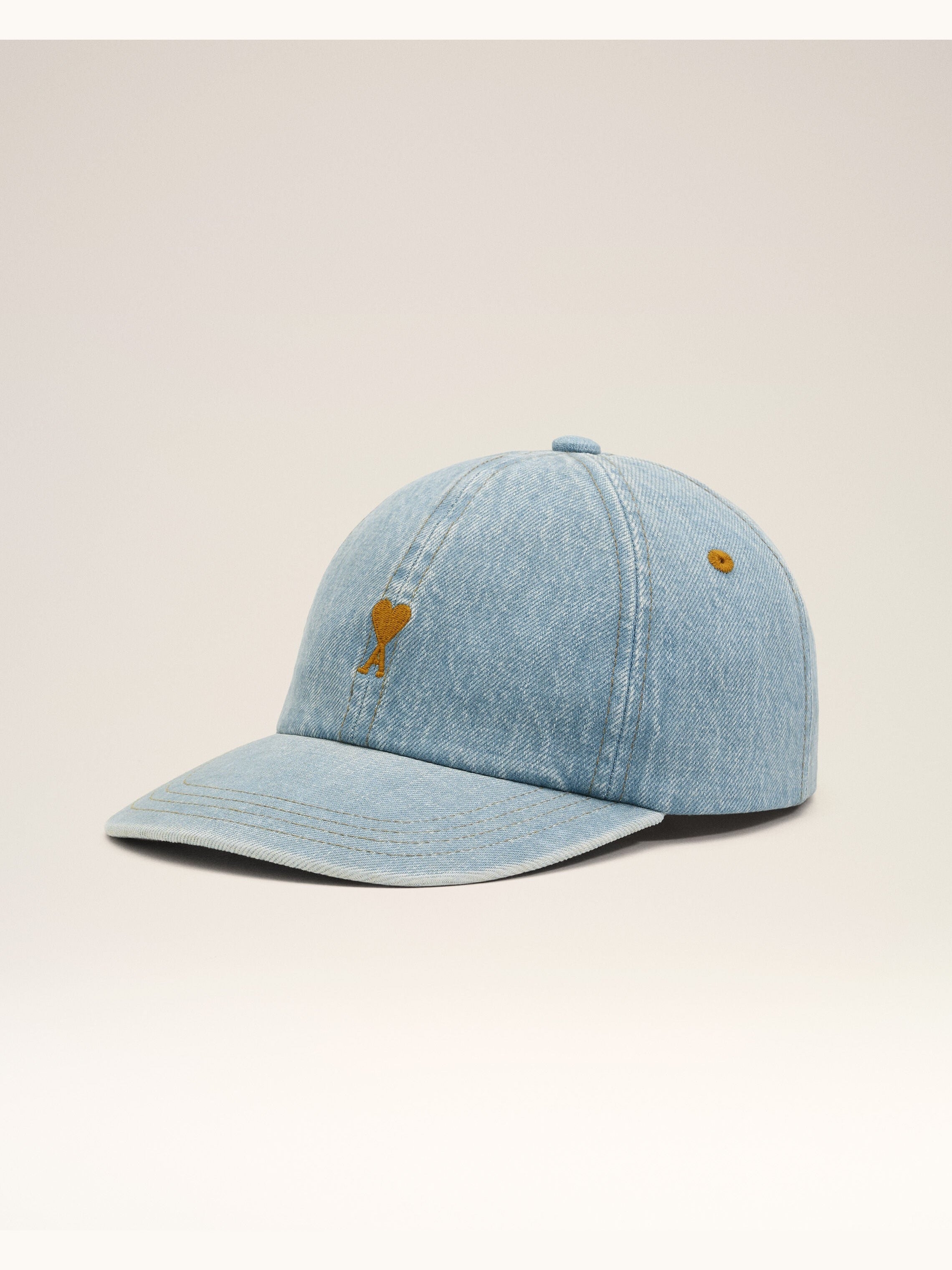 Casquette denim bleu en coton Ami de Coeur