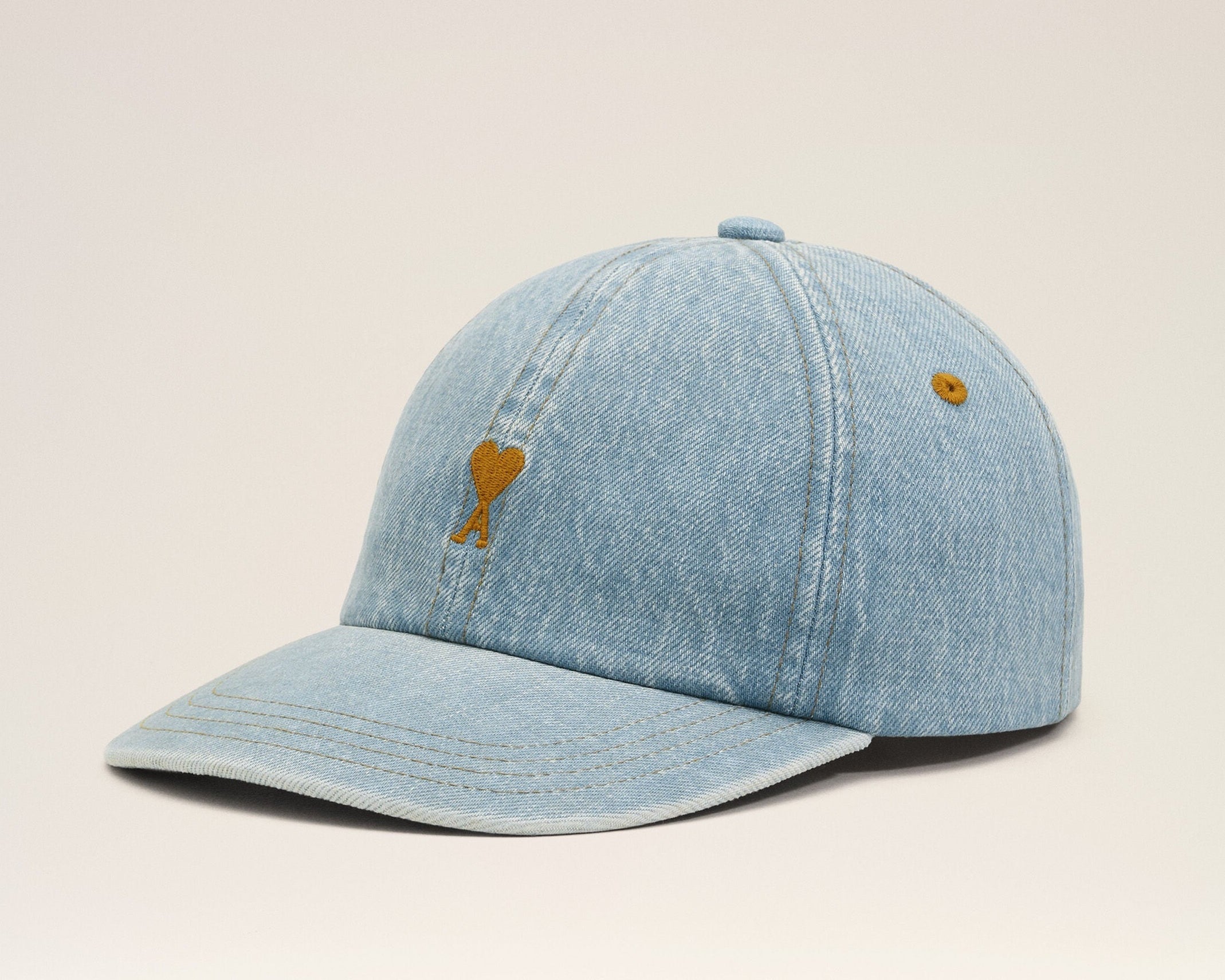Casquette denim bleu en coton Ami de Coeur