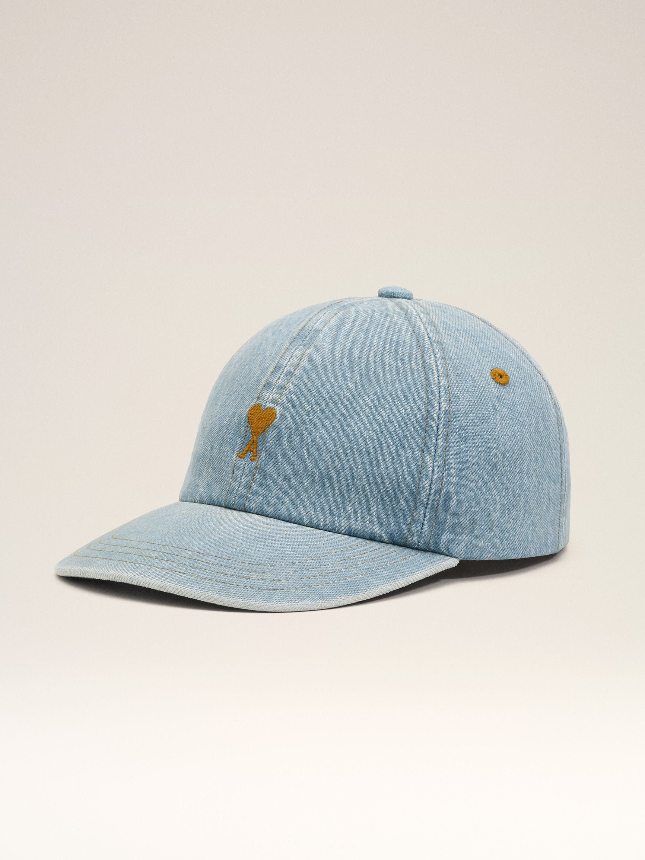 Casquette denim bleu en coton Ami de Coeur