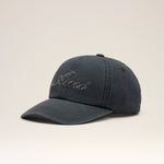 Casquette noire en coton broderie Ami Paris