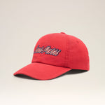 Casquette rouge en coton broderie Ami Paris