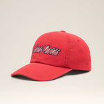 Casquette rouge en coton broderie Ami Paris