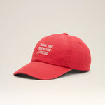 Casquette rouge en coton "Thank you for being a friend"