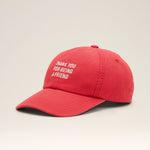 Casquette rouge en coton "Thank you for being a friend"