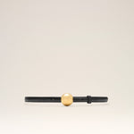 Ceinture Fine Noire en Cuir De Vachette