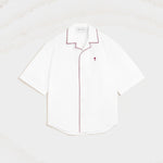 Chemise blanche en coton manches courtes Ami de Coeur flèche