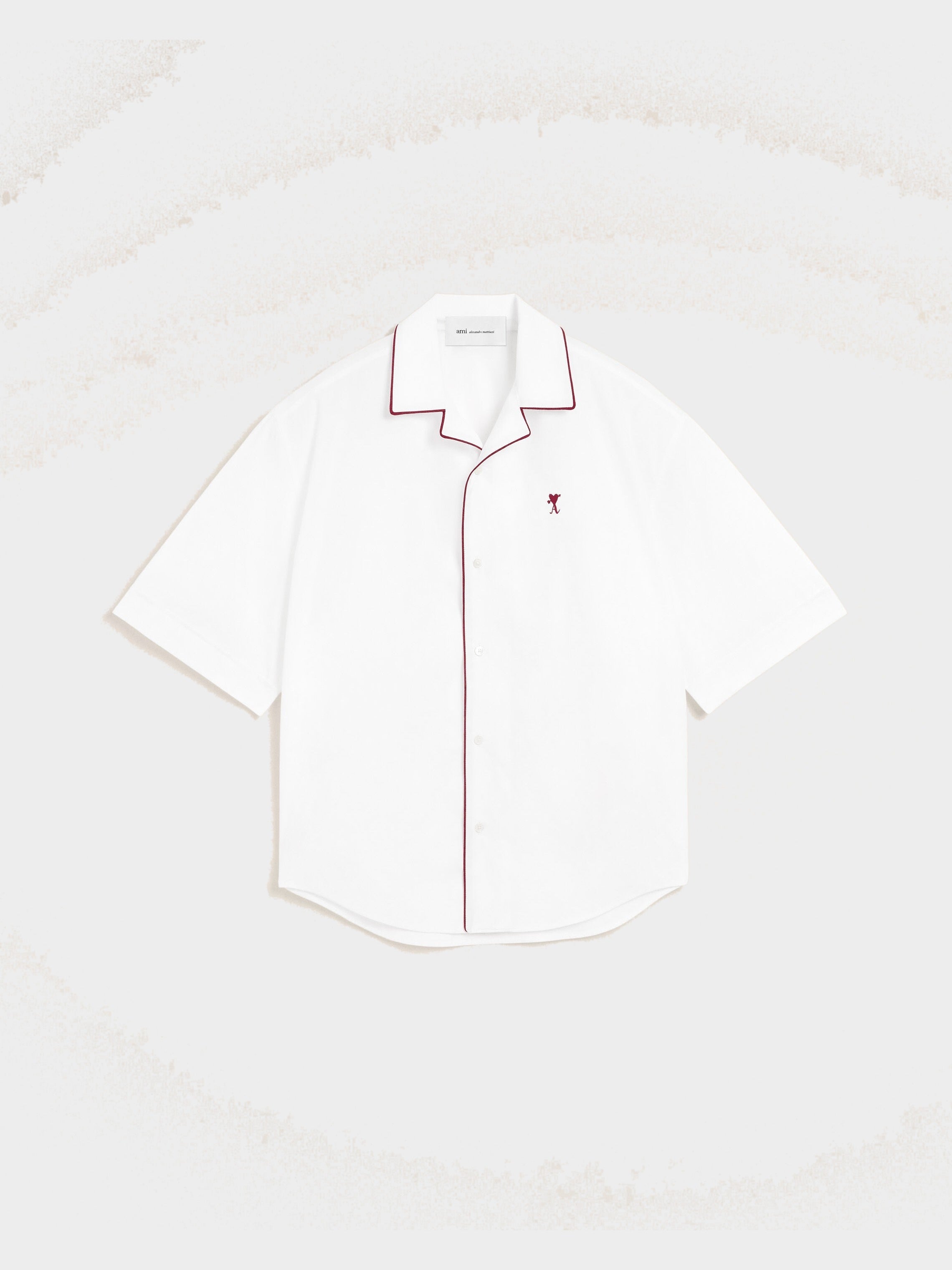 Chemise blanche en coton manches courtes Ami de Coeur flèche