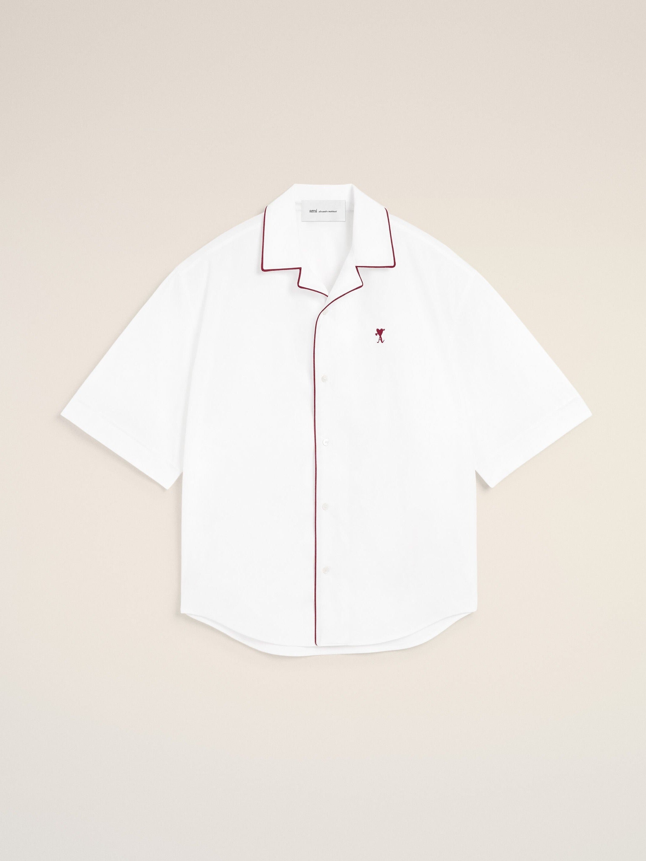 Chemise blanche en coton manches courtes Ami de Coeur flèche