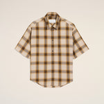 Chemise Boxy Beige À Carreaux Ami De Coeur En Toile