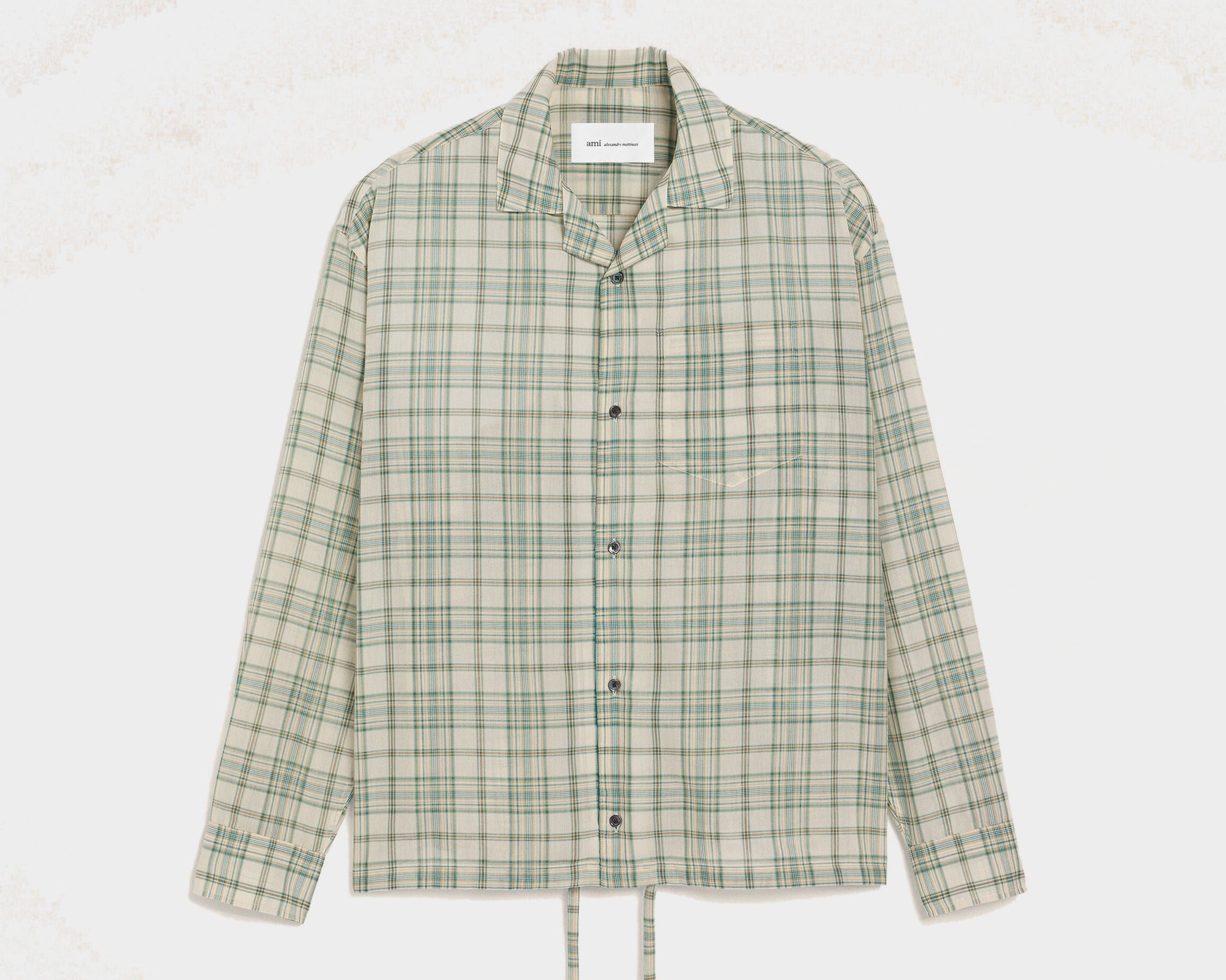 Chemise Boxy Verte À Carreaux En Coton