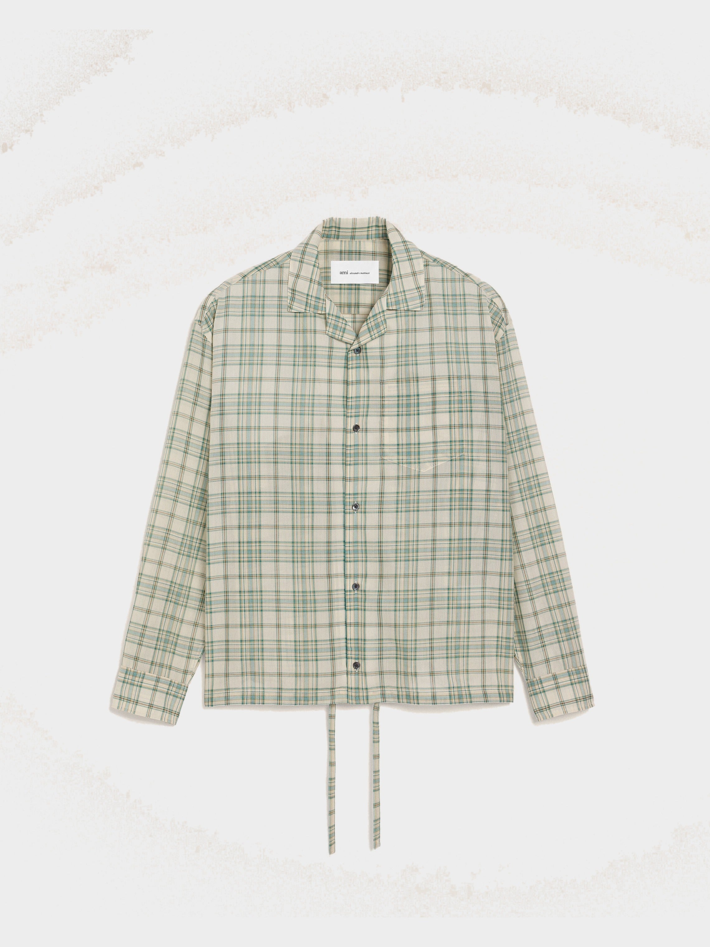 Chemise Boxy Verte À Carreaux En Coton