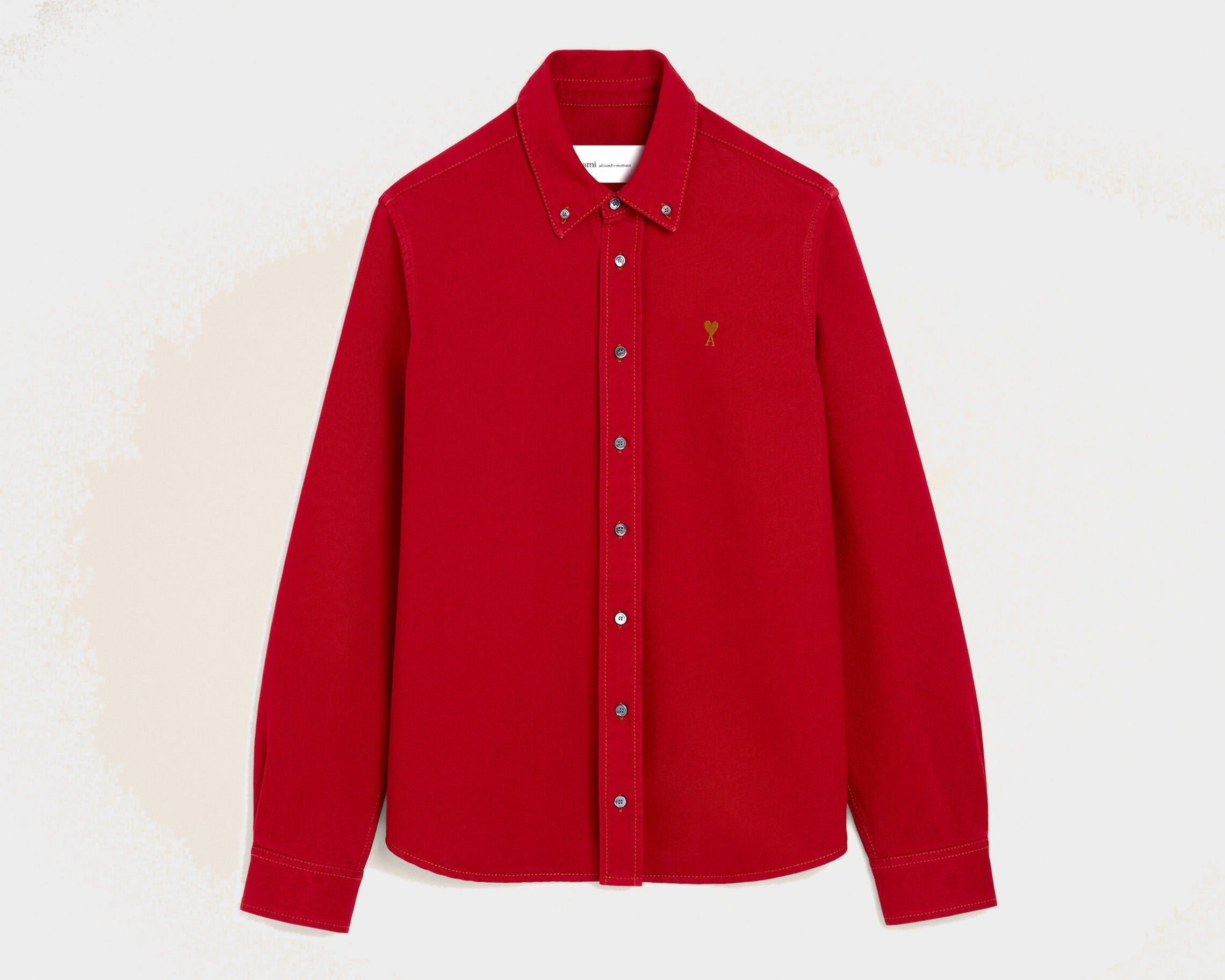 Chemise rouge en coton Ami de Coeur