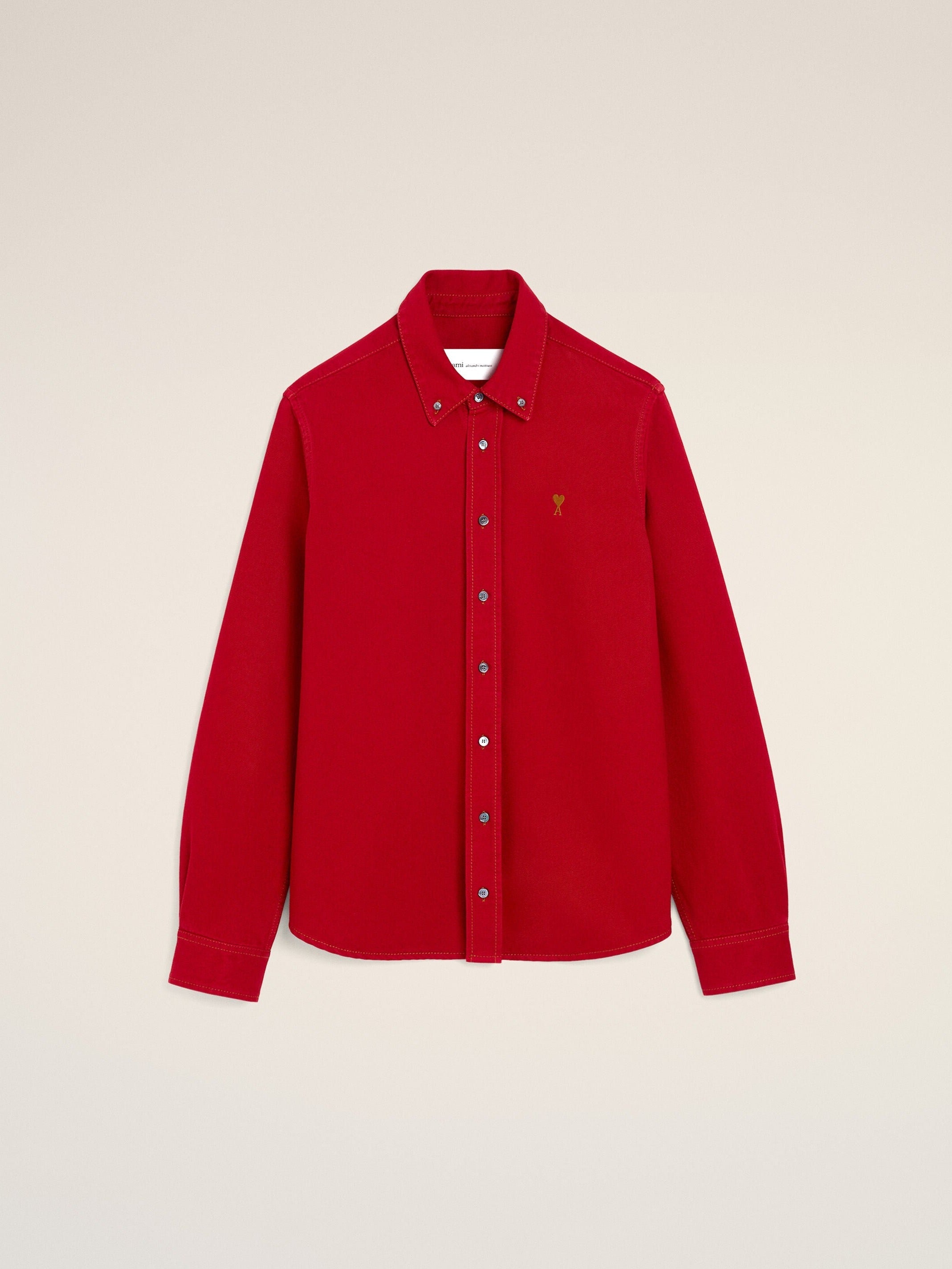 Chemise rouge en coton Ami de Coeur