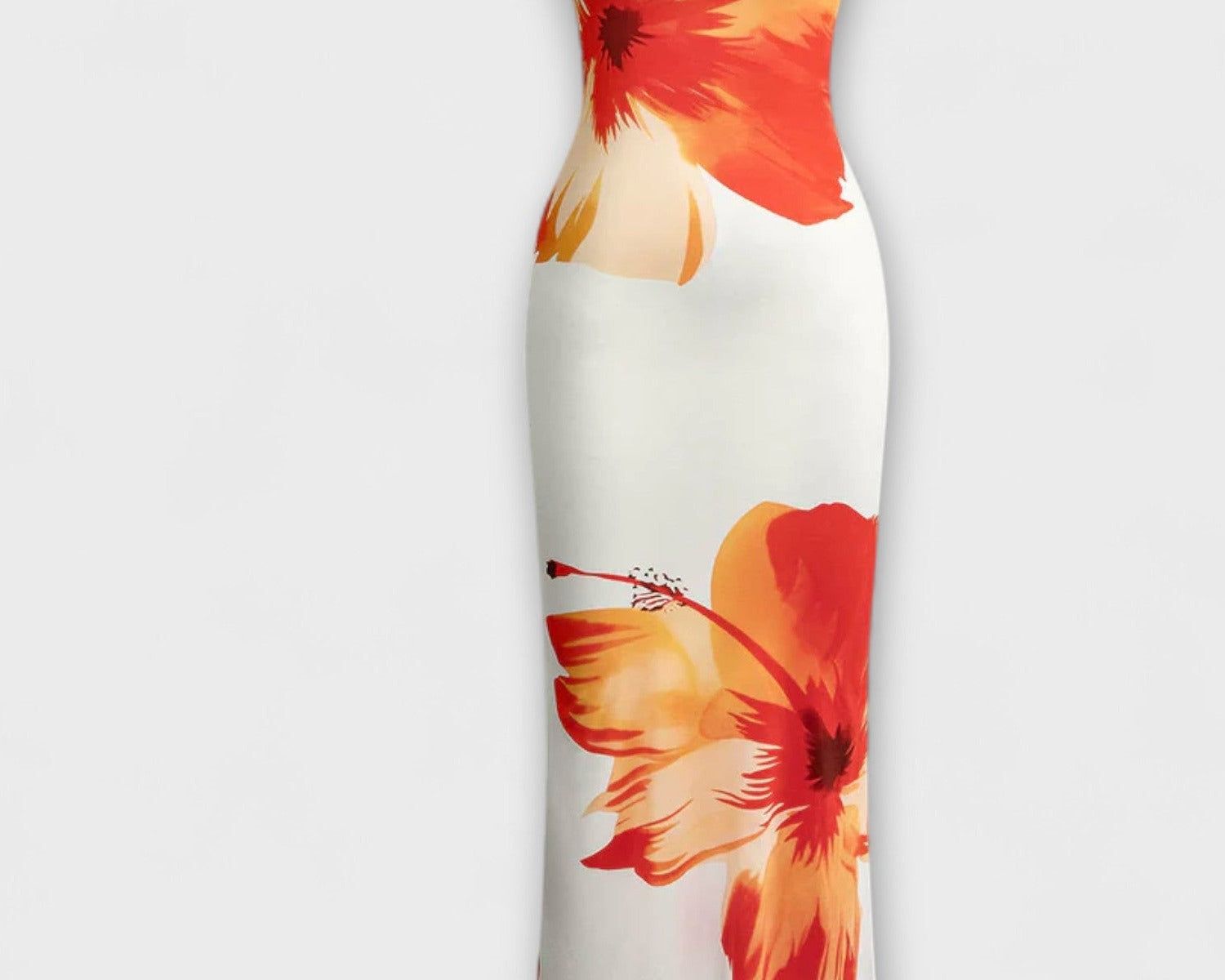 Chic off-shoulder bezramenné maxi šaty