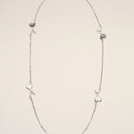 Collier argenté en laiton Ami de Coeur martelé
