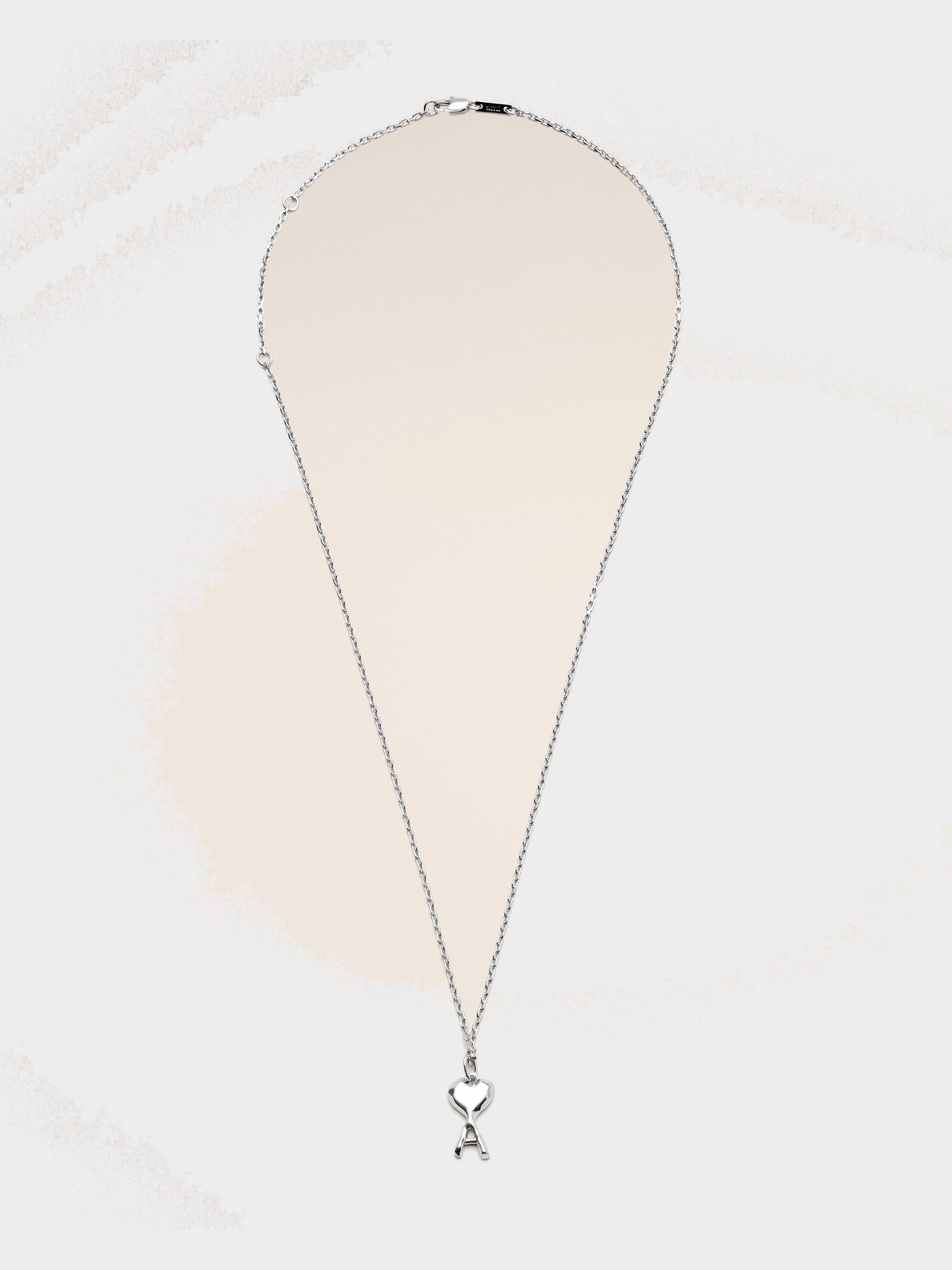 Collier argenté en laiton Ami de Coeur martelé