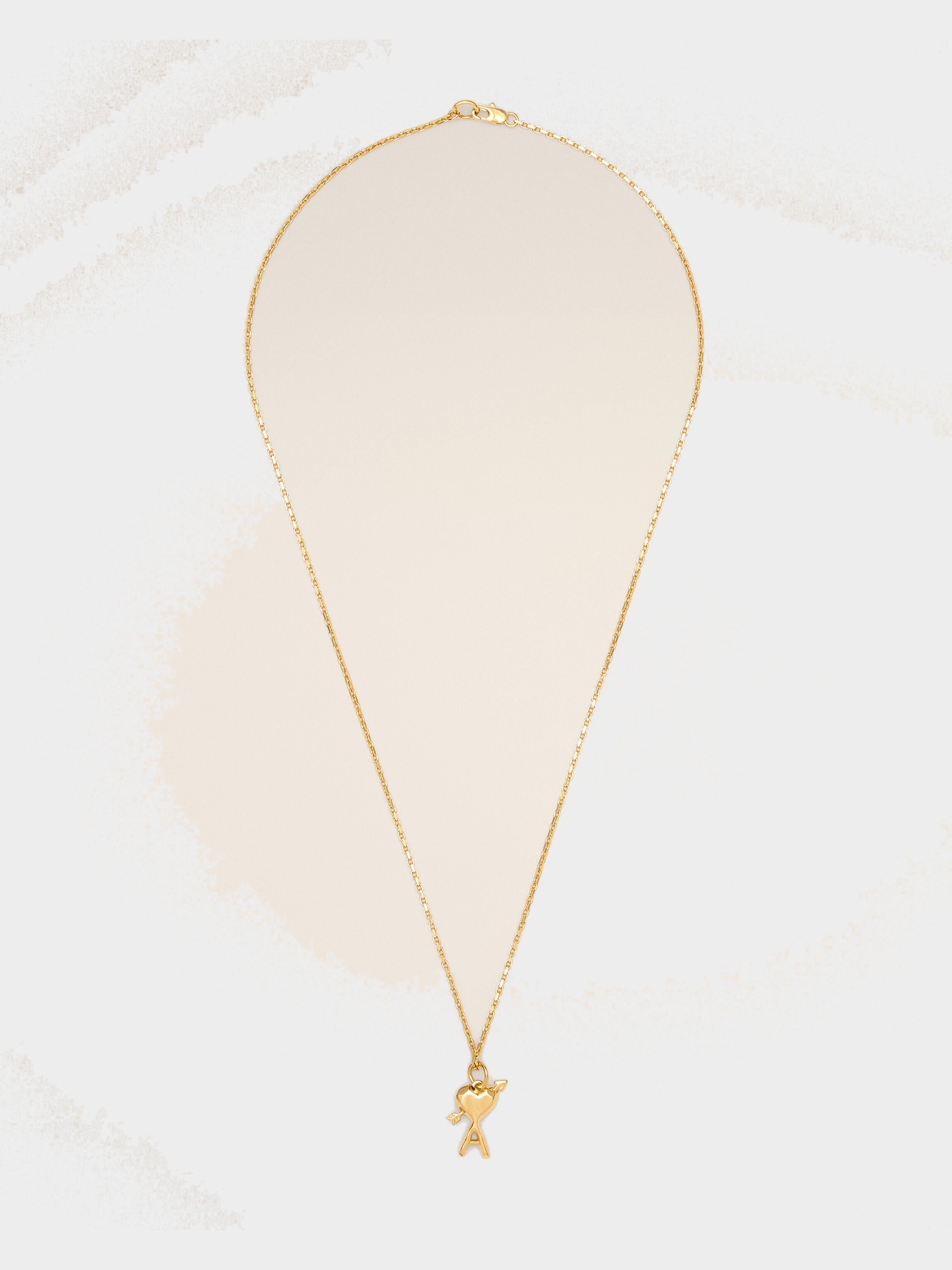 Collier doré en laiton Ami de Coeur flèche martelé