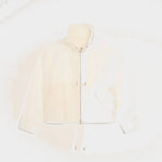 Coupe Vent Blanc Zippé en Nylon