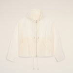 Coupe Vent Blanc Zippé en Nylon