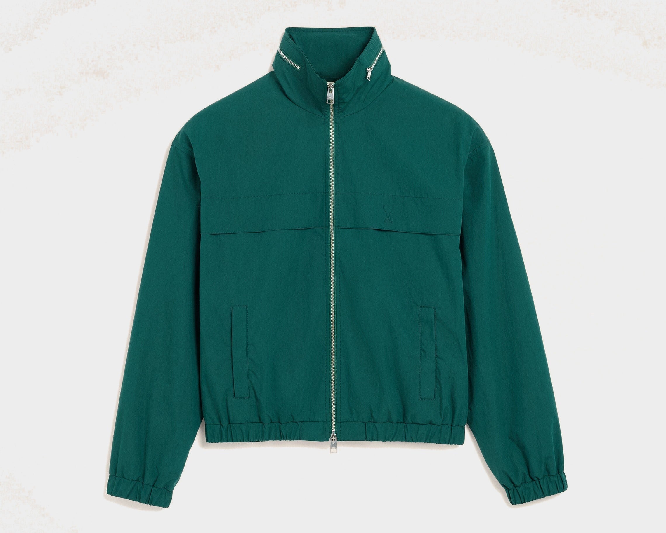 Coupe-vent Vert En Toile De Coton Et Nylon