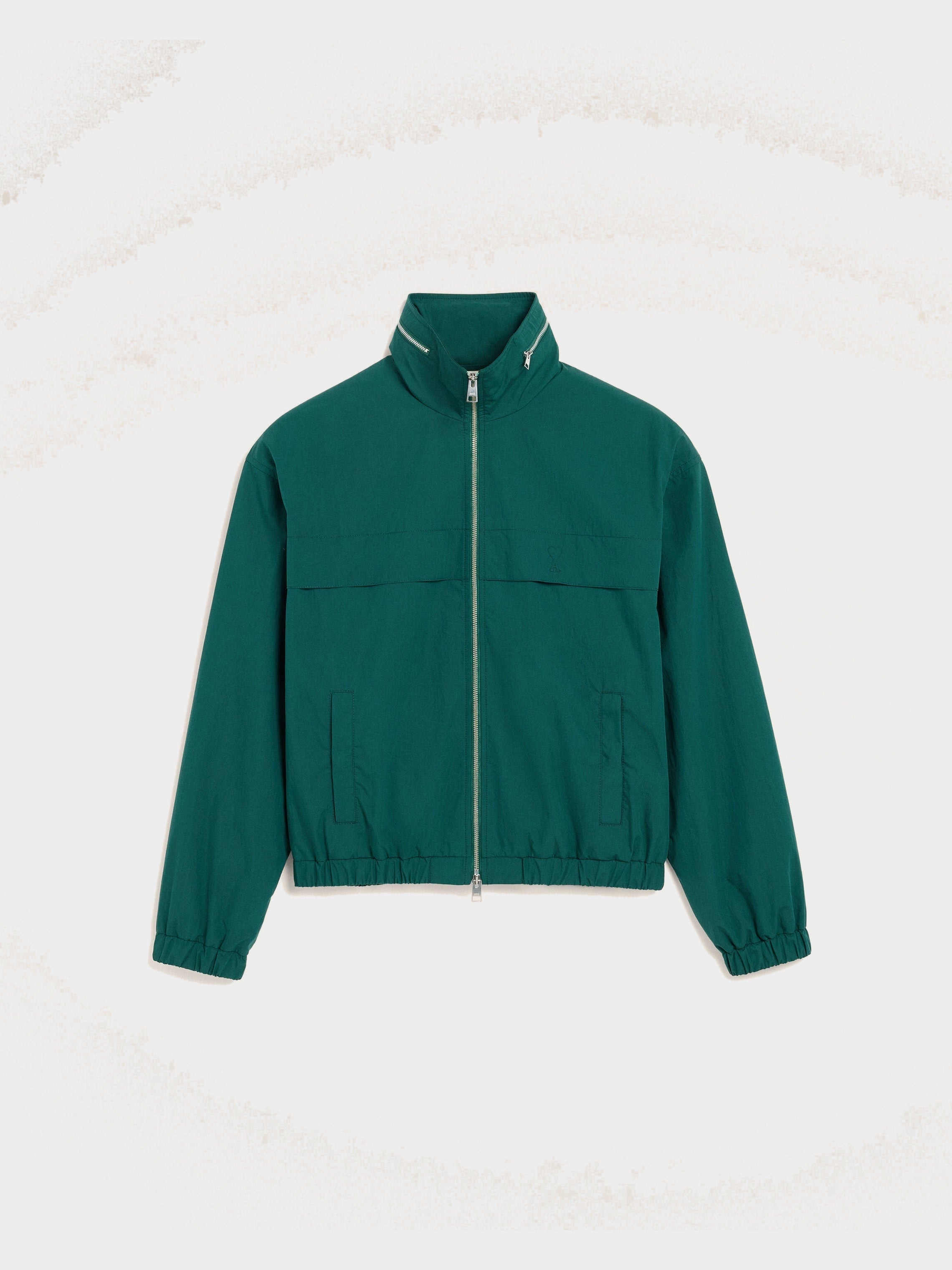 Coupe-vent Vert En Toile De Coton Et Nylon