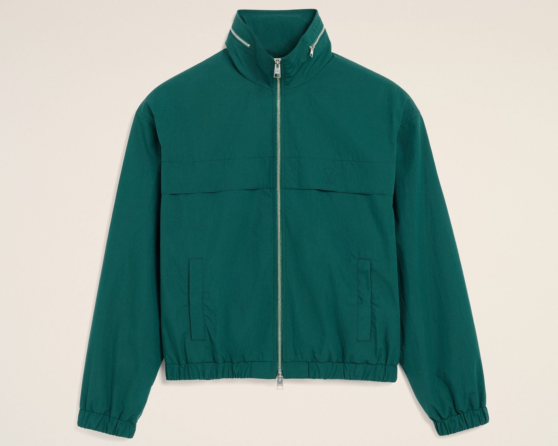 Coupe-vent Vert En Toile De Coton Et Nylon