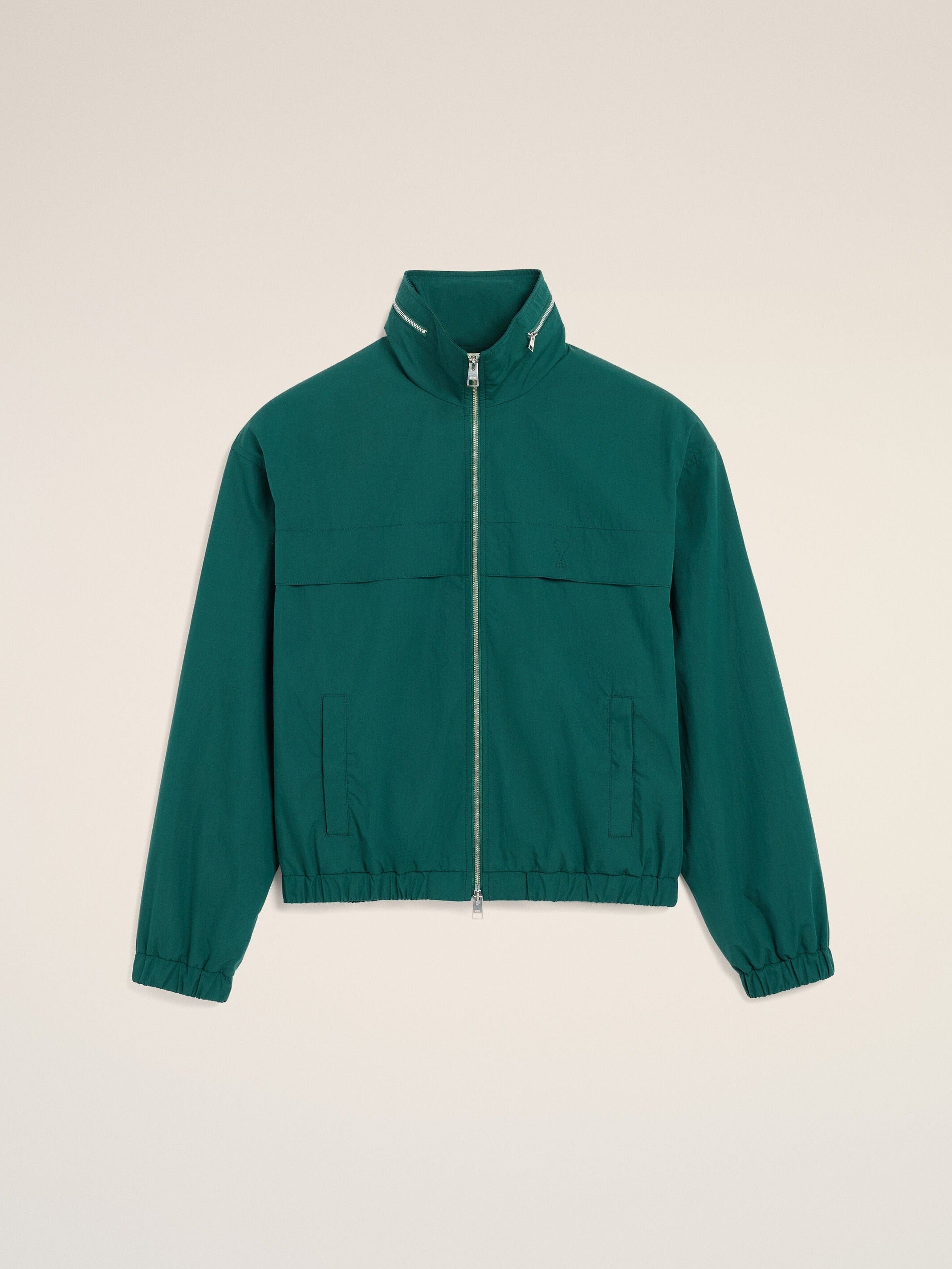 Coupe-vent Vert En Toile De Coton Et Nylon
