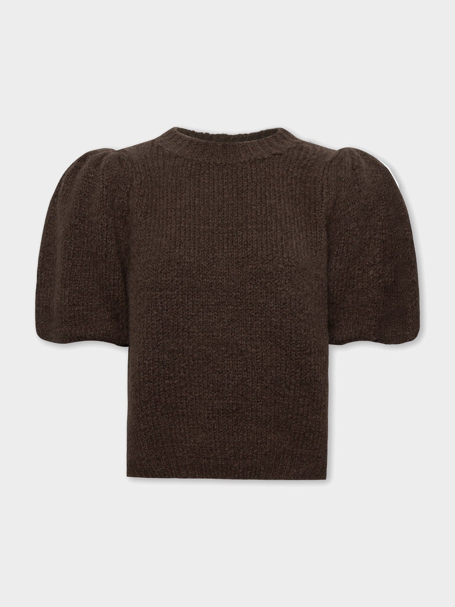 DANI PUFF SLEEVE KNIT HNĚDÝ