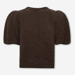 DANI PUFF SLEEVE KNIT HNĚDÝ