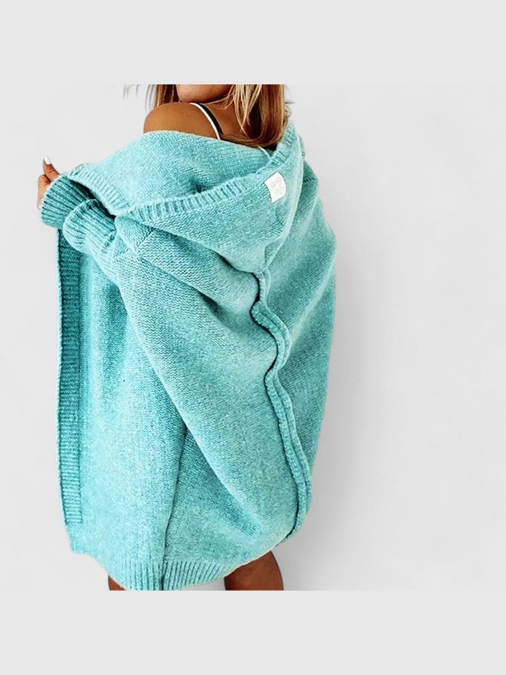 Daniela – Dlouhý cardigan s kapucí