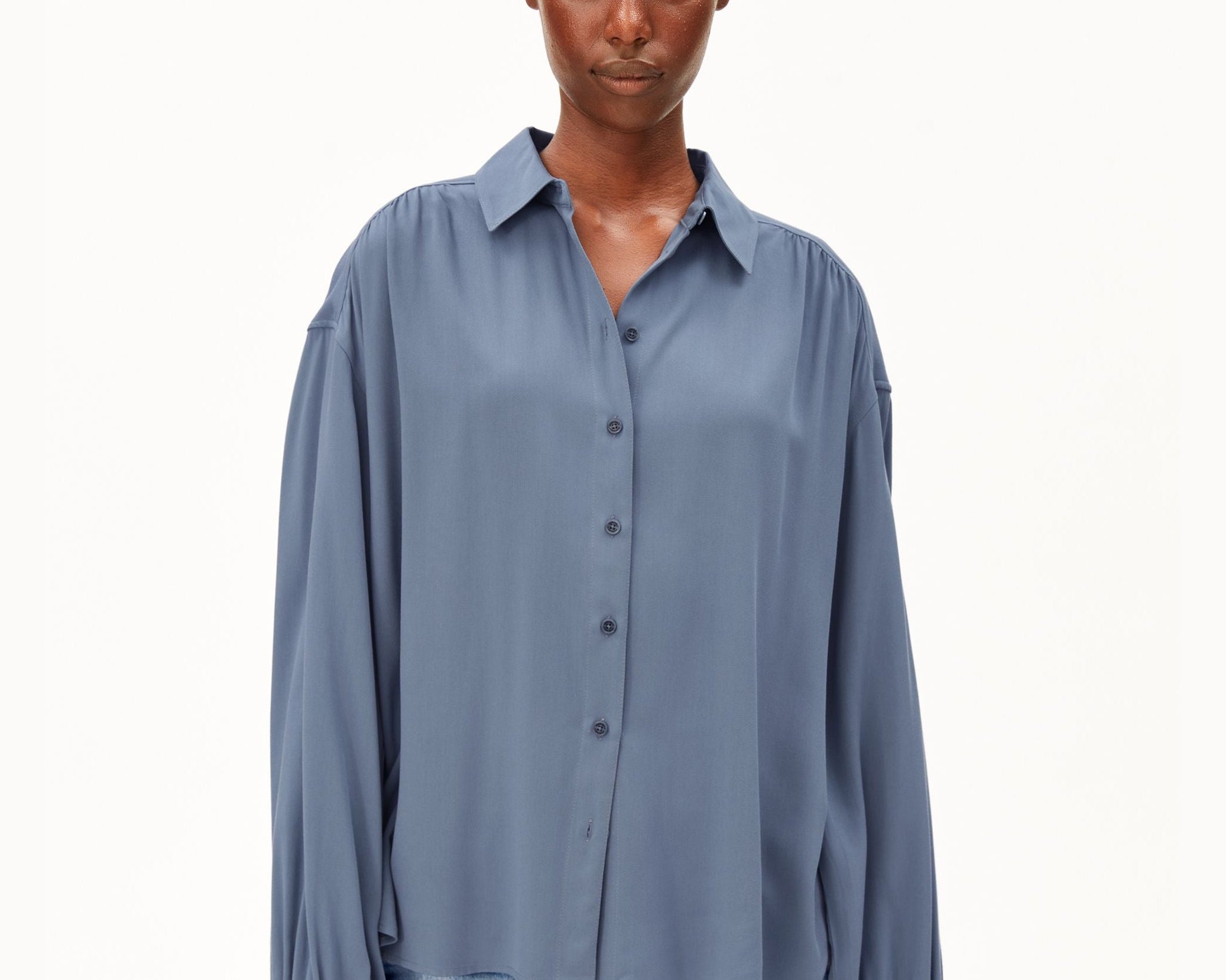 EFINARAA ECOVERO BLUSE | dusty moon